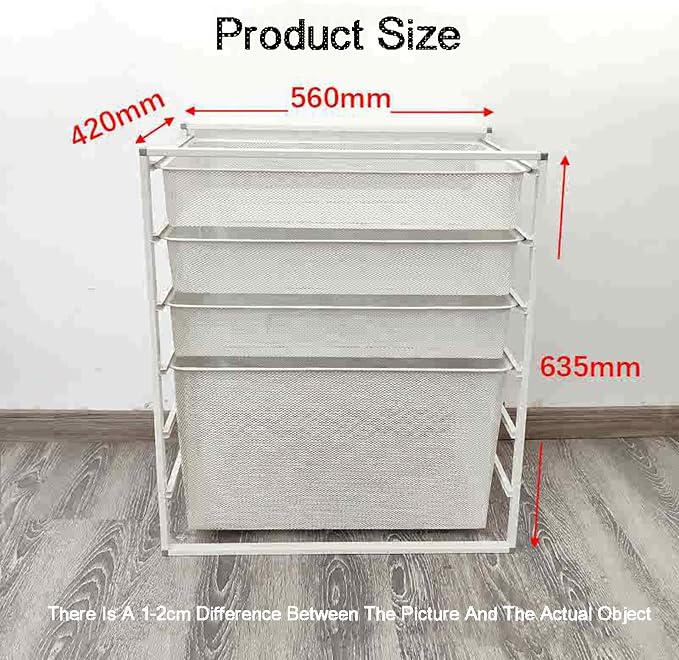 Compact Hanging Pullout Drawer Basket,Pull Out Drawer Organizer Containers Storage Bin,for Home Office Bedroom Laundry Room(Style4)
