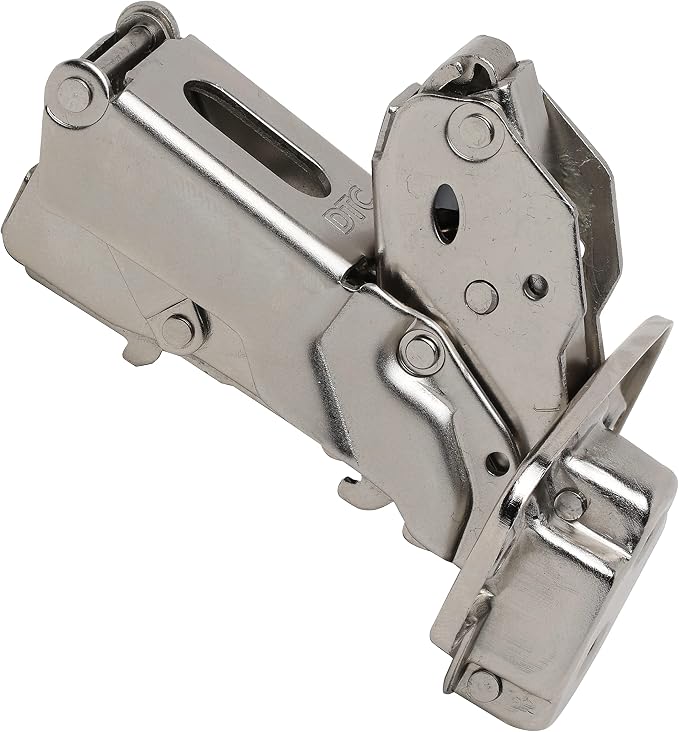 2 Pack DTC Wide Angle Corner Lazy Susan Pantry Self Closing 155 Degree Kitchen Cabinet Door Hinge C80A605, Nickel Plated Finish (Base Mounting Plate Sold Separately)