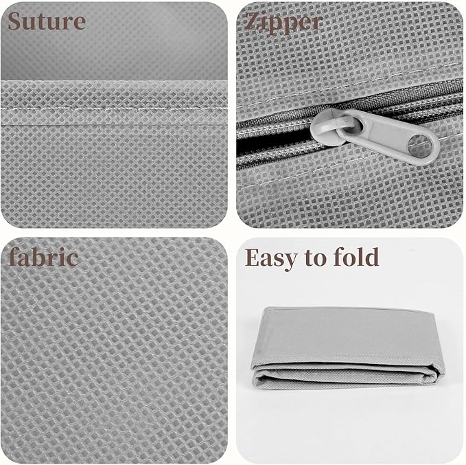 Drawer Organizer Clothes, 16 Pack Dresser Organizer Bins, Foldable Closet Organizers and Storage Fabric Dresser Bins, Shallow Drawer Dividers for Clothing, Underwears, Socks, Tie