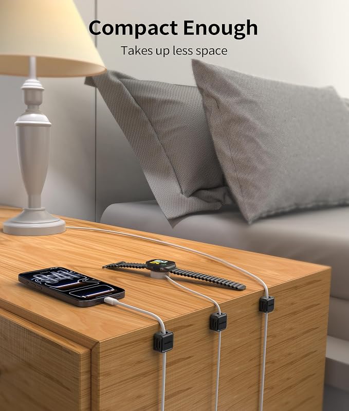 9 Pack Magnetic Cable Clips Cord Organizer,Desk Cable Management Accessories,Cord Clips,Adhesive USB Wire Holder Keeper Organizer for Home Office Desk Phone Car Wall Desktop Nightstand cable organizer