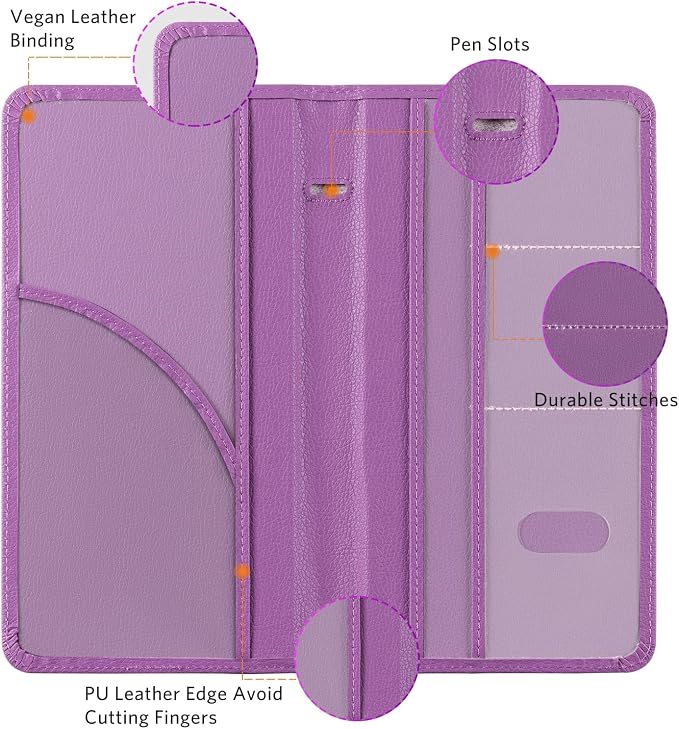 CoBak Car Registration and Insurance Holder | Vehicle Glove Box Organizer, Auto Truck Compartment Document Case with Magnetic Closure for Insurance & Driver License