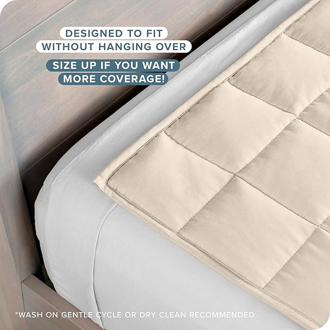 Bare Home Weighted Blanket Queen Size 22lb (60" x 80") for Adults - All-Natural 100% Cotton - Premium Heavy Blanket Nontoxic Glass Beads (Sand, 60"x80")