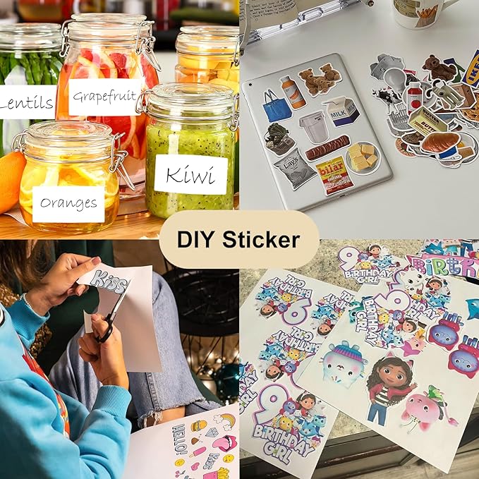 BESTEASY Sticker Paper 8.5" x 11" Full Sheet Label Stickers for Laser & Inkjet Printers, Self-Adhesive Paper Shipping Labels (4000 Sheets,4000 Labels)
