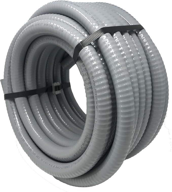 Sealproof Flexible Non-Metallic Liquid-Tight Electrical Conduit Type B, UL Listed (3/4 inch x 25 FT)