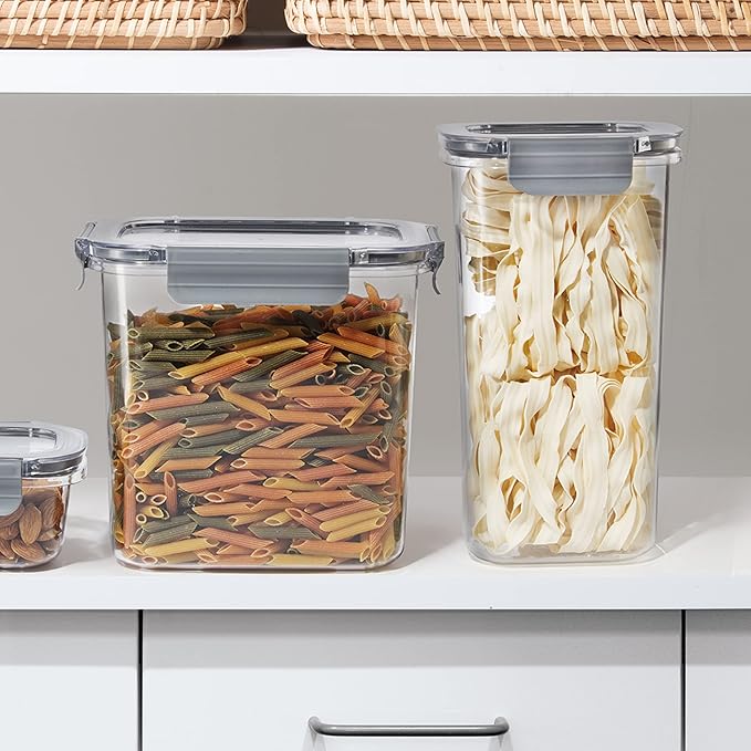 Oggi Clarity Leak-Proof Airtight Food Storage Container - Ultra clear, BPA free, Sealable Container with Lid, Ideal for kitchen storage, Kitchen Organization, Perfect Meal Prep Containers. 135oz/4lt