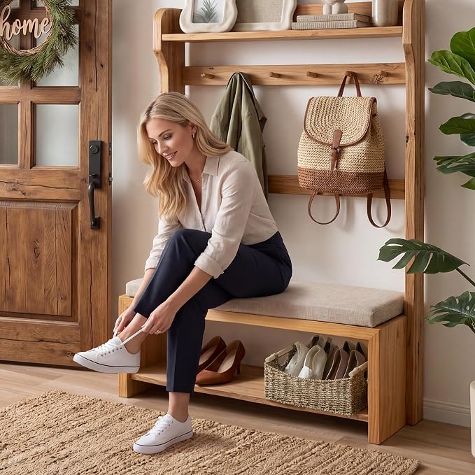 StorageWorks Large Wicker Baskets for Organizing, Seagrass Storage Baskets with Handles, Woven Baskets for Pantry Storage, 15" x 11" x 6¾", 1-Pack