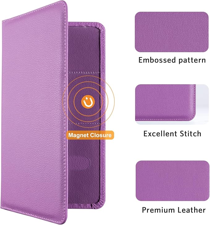 CoBak Car Registration and Insurance Holder | Vehicle Glove Box Organizer, Auto Truck Compartment Document Case with Magnetic Closure for Insurance & Driver License