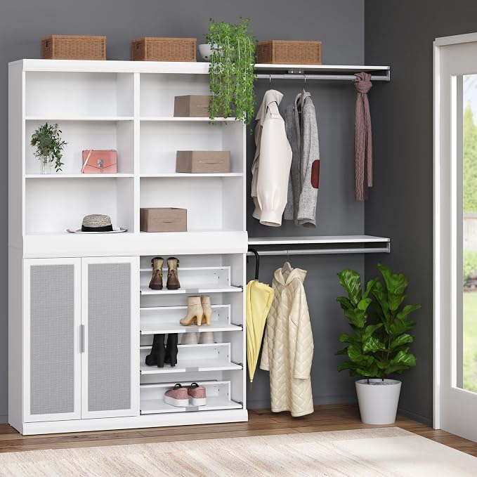 ClosetMaid Mosaics Shelf Unit, 3-Shelf Organizer, 40.29" H x 25.51" W x 16.05" D, White