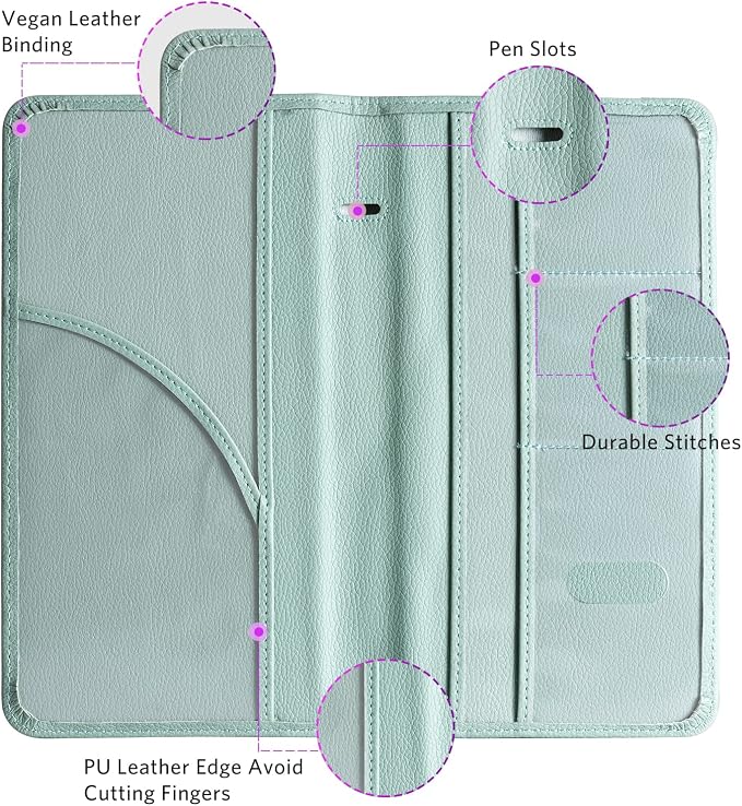 CoBak Car Registration and Insurance Holder - Vehicle Glove Box Car Organizer,Auto Truck Comparment Accessories Case with Magnetic Closure for Driver License,Cards