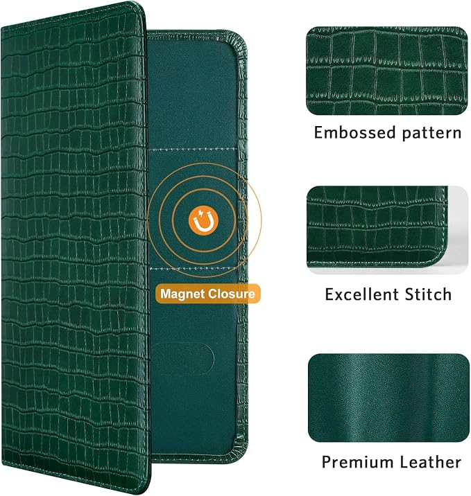 CoBak Car Registration and Insurance Holder | Vehicle Glove Box Organizer, Auto Truck Compartment Document Case with Magnetic Closure for Insurance & Driver License