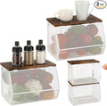 Teenyyou 2 Pcs Stackable Mesh Fruit Basket with Lid Wall Produce Vegetable Storage Basket Onion Potato Hanging Metal Wire Container for Kitchen Counter Pantry(Non-removable,White,7.1" w & 11.8" l)