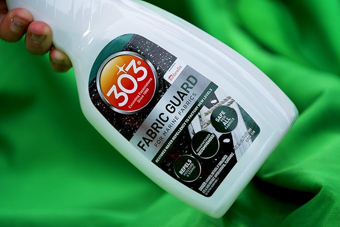 303 Products Marine Fabric Guard – Water Repellent & Stain Shielding Fabric Spray, Safe for All Outdoor Upholstery, Simple & Easy to Use, Protectant Spray for Boats, 32oz (6 Pack)