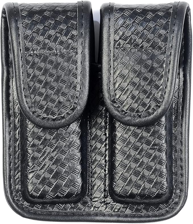 Molded Double Mag Pouch，Tactical Universal Magazine Holder Fits virtually Any 9mm, 40 or .45 Caliber Pistol Mag Single or Double Stack IWB or OWB Mag Pouch