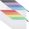 EOOUT 32pcs Mesh Zipper Pouch Bags, Mesh Bags with Zipper, Zipper Pouch for Organizing, Letter Size, A4 Size, for Office Supplies, Puzzles