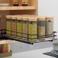BOIVSHI Pull Out Spice Rack Organizer for Cabinet, Heavy Duty Slide Out Spice Rack Organizer for Kitchen Cabinets and Pantry, Fits Spices, Sauces, Canned Food (6.5''Wx10.5''Dx2.5''H)