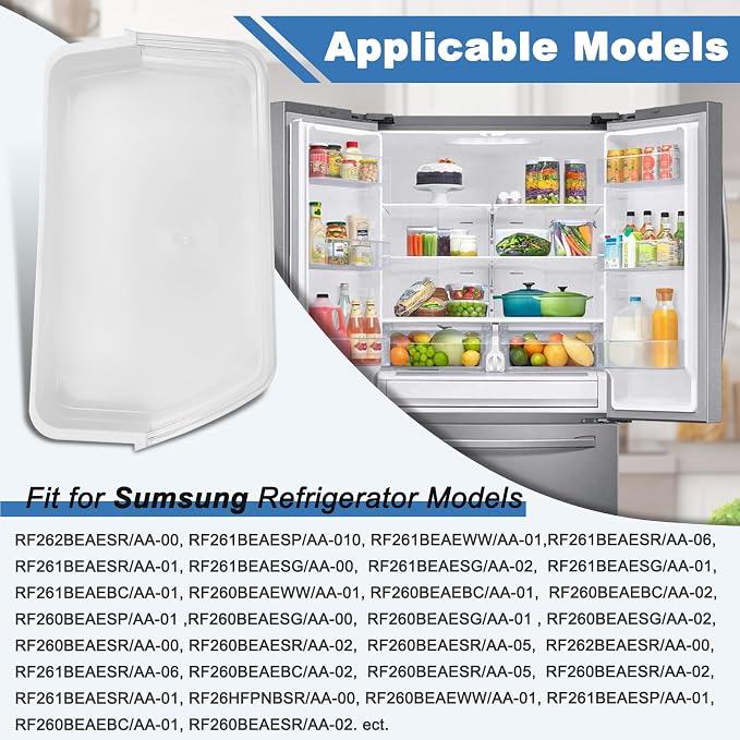 [2 Pack] DA97-12657A Refrigerator Door Bin Shelf Replacement (Left),Compatible with Samsung RF260/RF261BEAESR Refrigerator Replace EAP4176661, DA63-06867, AP5621270, 2813223, PS4176661 Door Shelf