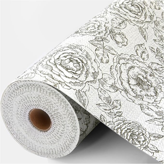 Coavas Shelf and Drawer Liner, Non Slip Extra Grip Non Adhesive Waterproof Thickened Cabinet Mat, Easy Cut for Kitchen Pantry Bathroom Dresser Cupboard (White, 12IN X 20 FT)