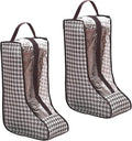 2 Pack Boot Bags for Cowboy Boots Storage Organizer Tall Style, Portable Travel Shoe Bags Protector Box Organizer with Handle for Cowboy Shoes, Dustproof for Packing Travel and Daily Use