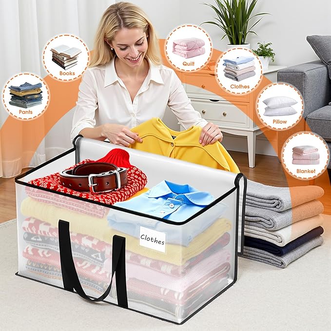 Fab totes Moving Bags Extra Heavy Duty Oversized Storage Bags with Reinforced Handle and Double Zippers,Moving Supplies Totes for Storage Packing Dorm Room Essentials Alternative to Moving Boxes