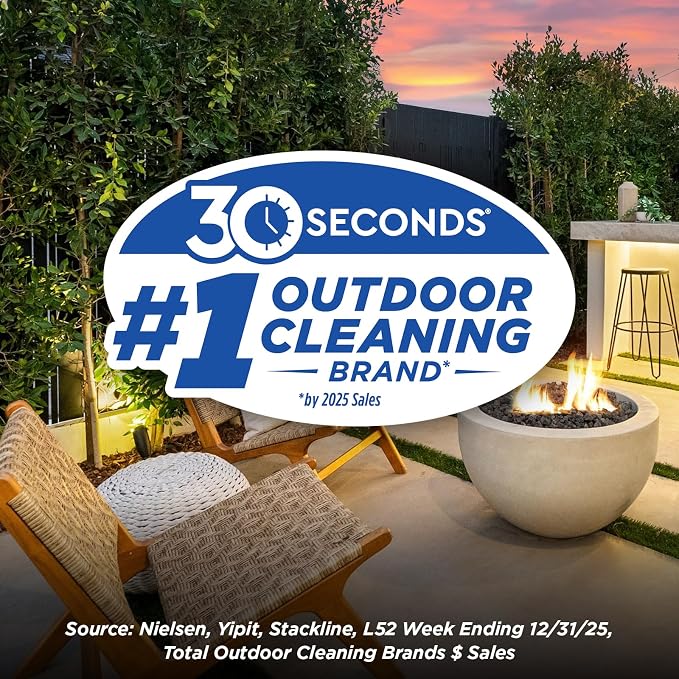 30 SECONDS Pro Power Suds Mold Pro Mold and Mildew Stain Remover | Scrub Free | Brighter Results Instantly | Ready To Use | 64 fl. oz. Hose End Sprayer