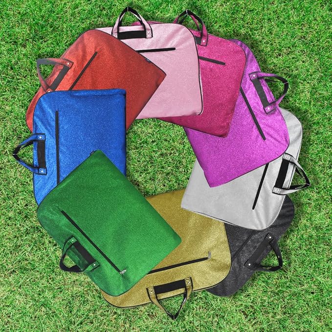 NGIL Glitter Travel Hanging Garment Bag (Glitter-Green) | Garment Bag for Girls, Cheer Travel Bag, Dance Competition Bag, Cheer Dance Competition, Beauty Pageant