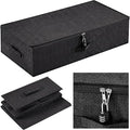 Briwooody 29.9 x 15 x 6.7 Inch Large Discreet Lockable Personal Item Storage Bag Under Bed Storage Box Organizer with Zipper Lid Underbed Clothes Shoe Container for Dorm and Home(Black)