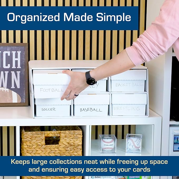 BCW Two Row Shoe Box Card House Storage Box | Stackable Trading Card Storage Box for Sports Cards, MTG, Pokémon & TCG (Shoe Boxes Sold Separately)