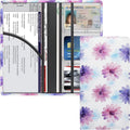 LumiMokki Premium Car Registration & Insurance Card Holder with Magnetic Shut, Vehicle Glove Box Car Organizer - For Documents, Cards, License (Floral B)
