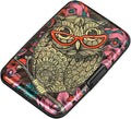 ELFISH Mini RFID Aluminum Wallet Credit Cards Holder Business Card Case Metal ID Case for Men Women(Cute Owl)