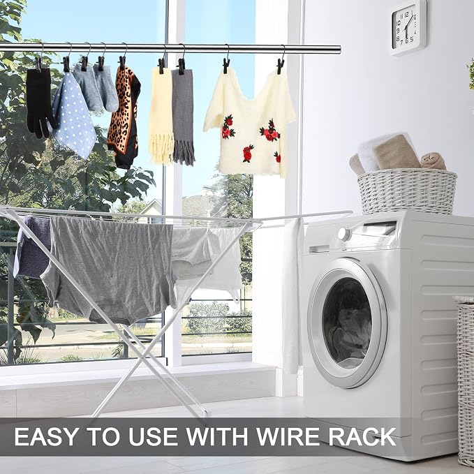 100 Pieces Boot Hangers for Closet Laundry Hooks Hanging Clips Boot Hangers Holder Travel Home Space Saving for Clothes Hats Towels Single Organizer Clamps(Electrophoresis Black)