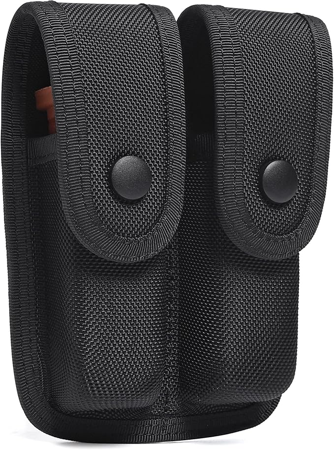 TACNEX Single/Double Magazine Pouch Duty Belt Nylon Mag Holder Pistol Mag MOLLE Holster Carry Case Compatible w/Double & Single Stack Magazines .380, 9mm & 40 Cal for Glock H&K Ruger S&W M&P Walther