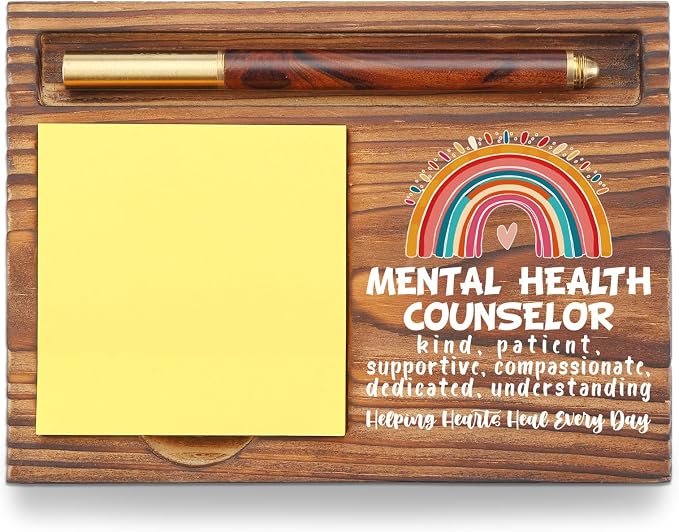 Counselor Gift Sticky Note Holder Appreciation Thank You Gift Wooden Desk Accessory Counselor Appreciation Week Mentor Team TZP171