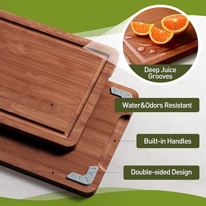 Bamboo Cutting Board Set Non Slip Feet Over Sink Gifts Best Mama Mommy Bonus Busy Mom Ever Christmas Xmas Birthday Law Step Stepmom Stepmother Who Have Everything Good Unique Useful Present