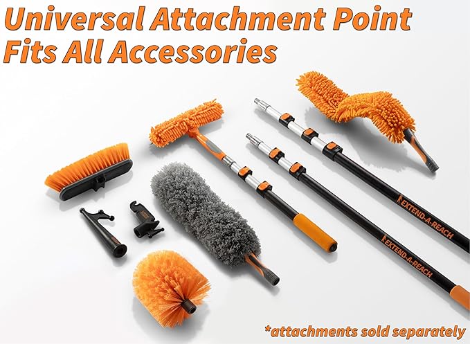Wall & Car Duster Chenille Microfiber Cleaning Head (Pole Sold Separately) | Use by Hand or as Extension Pole Attachment (Pole Sold Separately)