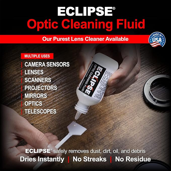 Photographic Solutions Digital Survival Kit - Type-4 (33mm) Sensor Swabs, PEC-PAD Photo Wipes, E-Wipe Packet, Eclipse Optic Cleaning Fluid - Camera Cleaning Kit with Travel Bag