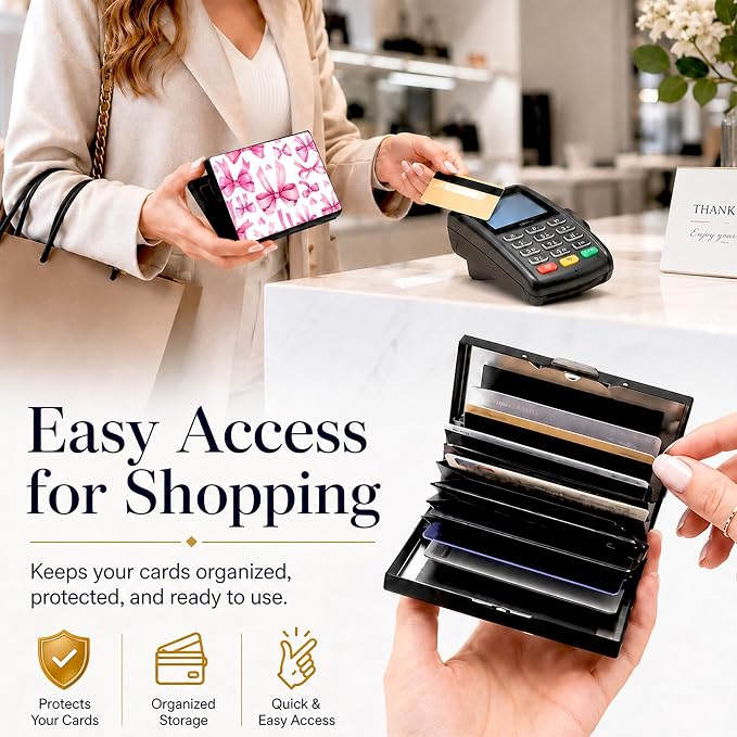 Spider Web Metal Wallet Credit Card Protector Case Equipped RFID Blocking | with Pop-Up Button Slim Business Cards Holder Aluminum Cards Case Exclusive Spider Web Gifts for Women Men