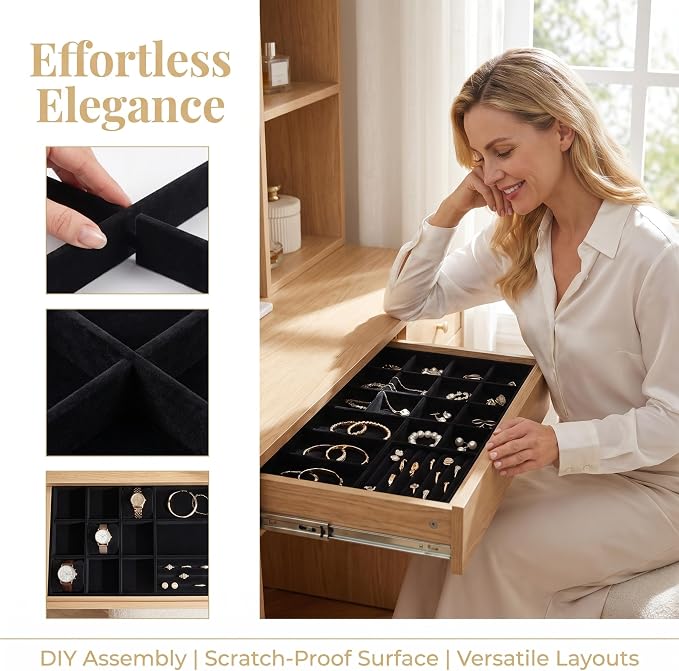 VOSAREA 1 Set Jewelry Tray Organizer Divider Jewelry Display Storage Tray Dividers for Organizing Boxes And Showcases