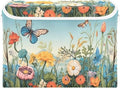 Colorful Flower Pattern Storage Bins with Lids and Carrying Handle,Foldable Storage Boxes Organizer Containers Baskets Cube with Cover for Home Bedroom Closet Office