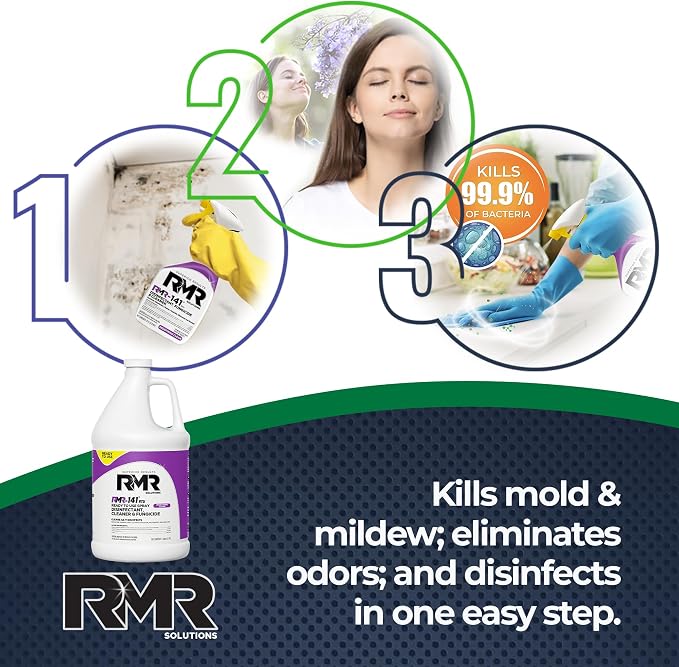 RMR-86 Pro Instant Mold Stain Remover and RMR-141 RTU Disinfectant Cleaner DIY Mold Remover Bundle