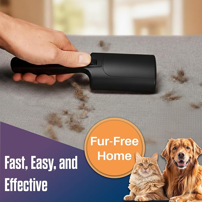 CPHUSA Roller Pet Hair Remover - Reusable Lint Roller Cat and Dog Hair Remover, Portable Multi-Surface Pet Hair Remover for Furniture, Couches, Carpets, Clothing & Bedding