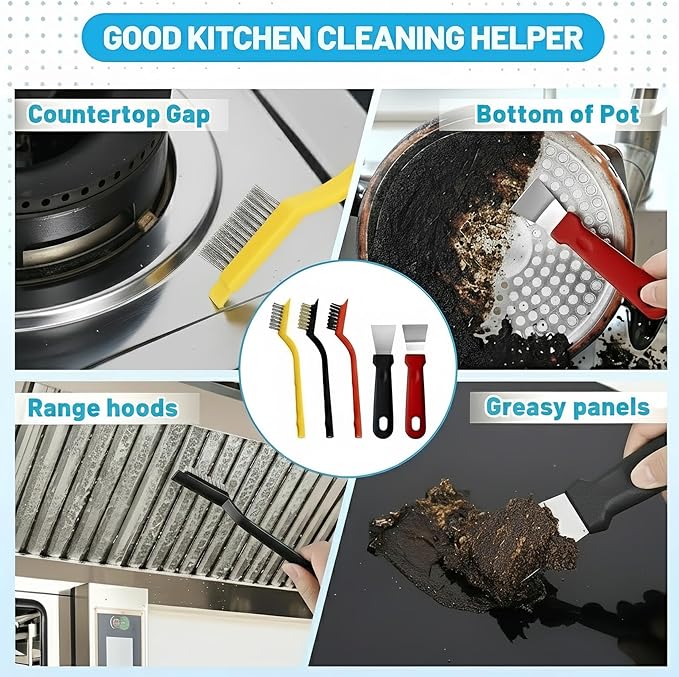 23Pcs Crevice Cleaning Brush Set, Hard Bristle Scrub Brushes Tools for Deep Cleaning Gap, Multifunctional Grout Brush for Tile Lines, Sliding Door, Sill, Shutter, Bottle, Corner, Sink, Teapot