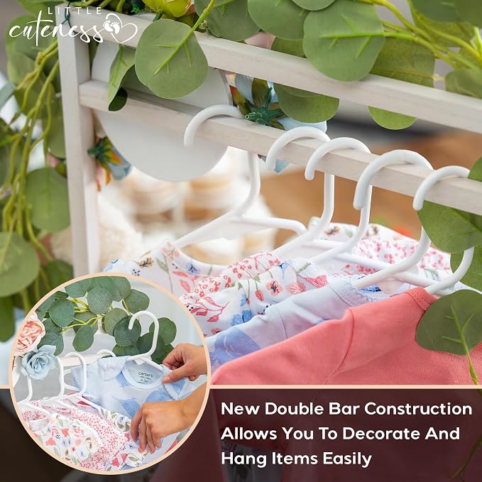 Wooden Baby Shower Crate Closet, Personalized Baby Shower Basket, White
