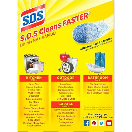 S.O.S. Steel Wool Soap Pads, 18 Count