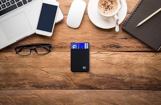 Modern Carry Ultra Thin Wallet for Men & Women, Single Pocket or 2 Slot Options, Slim Stretch Fabric Minimalist Front Pocket Card Holder