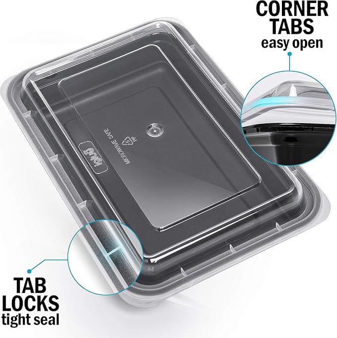 Igluu Meal Prep Containers Reusable (30 Pack) 1 Compartment – 28oz | Food Containers with Lids – Stackable, Microwave, Freezer & Dishwasher Safe – BPA-Free