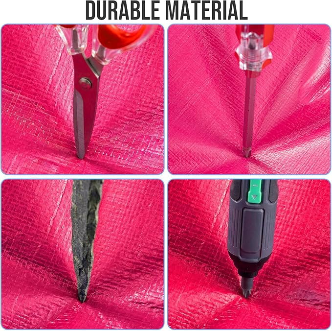 TAILI 4 Pack Pink Extra Large Moving Bags, Heavy Duty Totes with Visible Window, Wrap Around Handles, Great for Storage, Space-Saving