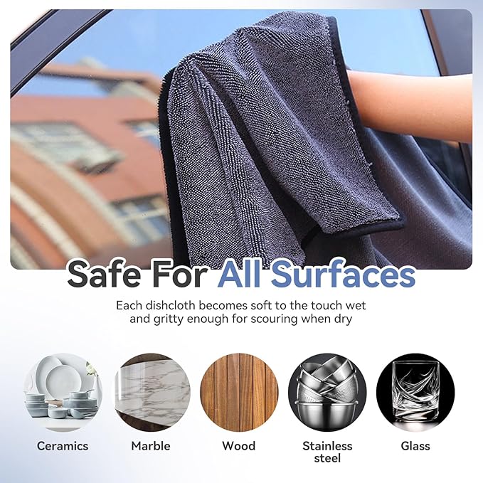 Shower Cleaning Cloths - 3pcs Super Absorbent Microfiber Bath Towels for Effortless Cleaning of Windows, Bathroom, Car & Home Toilet - Must-Have!（15.7x23.6in