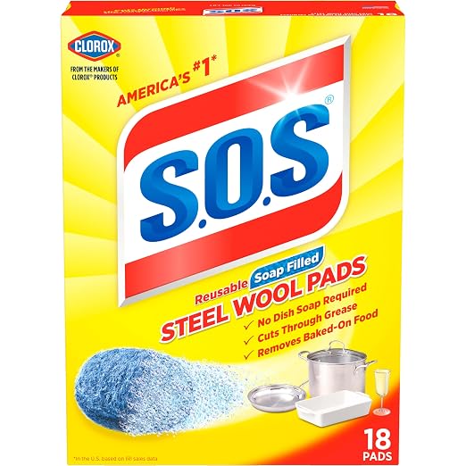 S.O.S. Steel Wool Soap Pads, 18 Count
