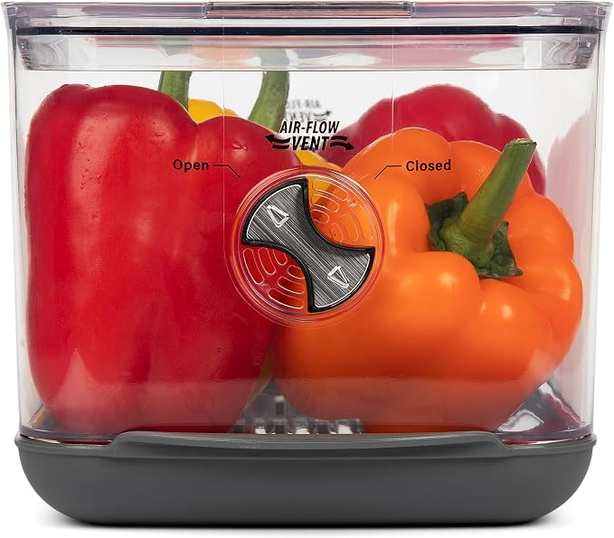 ProKeeper+ by Progressive Stackable Produce ProKeeper Storage Container with Stay-Fresh Vent System (PKS-902 (5.7 qt Large Produce))