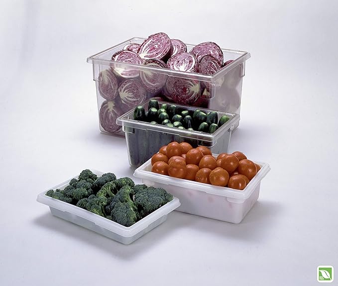 Rubbermaid Commercial Products Food Storage Box, 2 Gallon Capacity, White, for Restaurant/Kitchen/Cafeteria